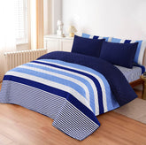 LUXURY PRINTED QUILTED COMFORTER SET - 6PC